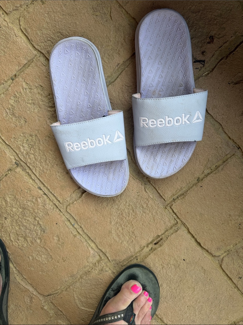 Reebok Kids Pale Lavender Slide Sandals